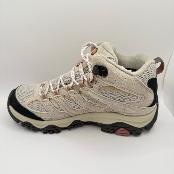 Merrell Woman’s Moab 3 Mid Waterproof Moonbeam Beige Hiking Boot- Size 8.5 - Picture 5 of 8